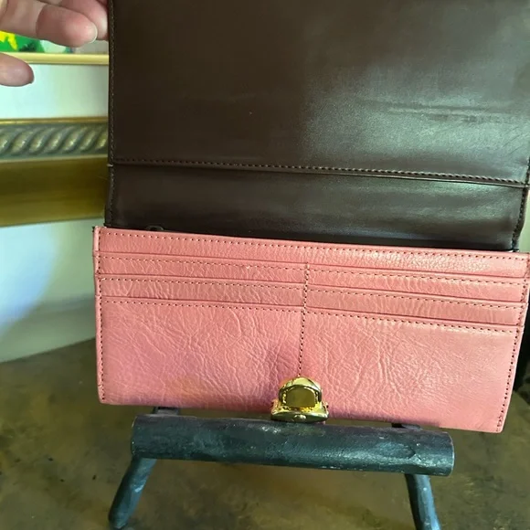 Maxx New York Pink Wallet with Gold-Tone Clasp - Picture 5 of 6